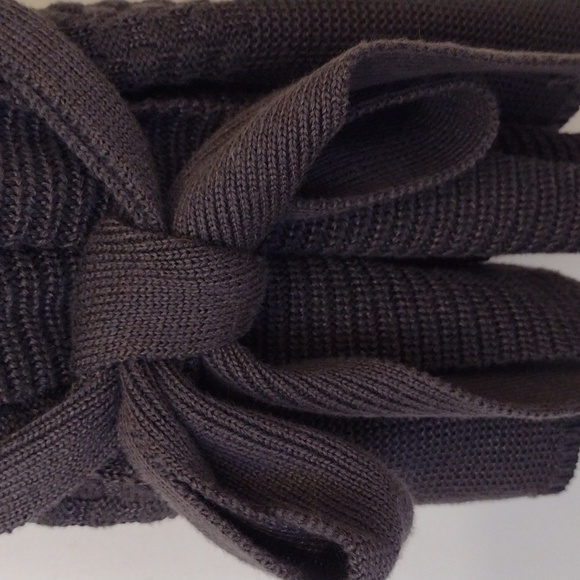 H&M Charcoal Gray Cable Knit Belted Long Sweater size Small - Picture 8 of 16